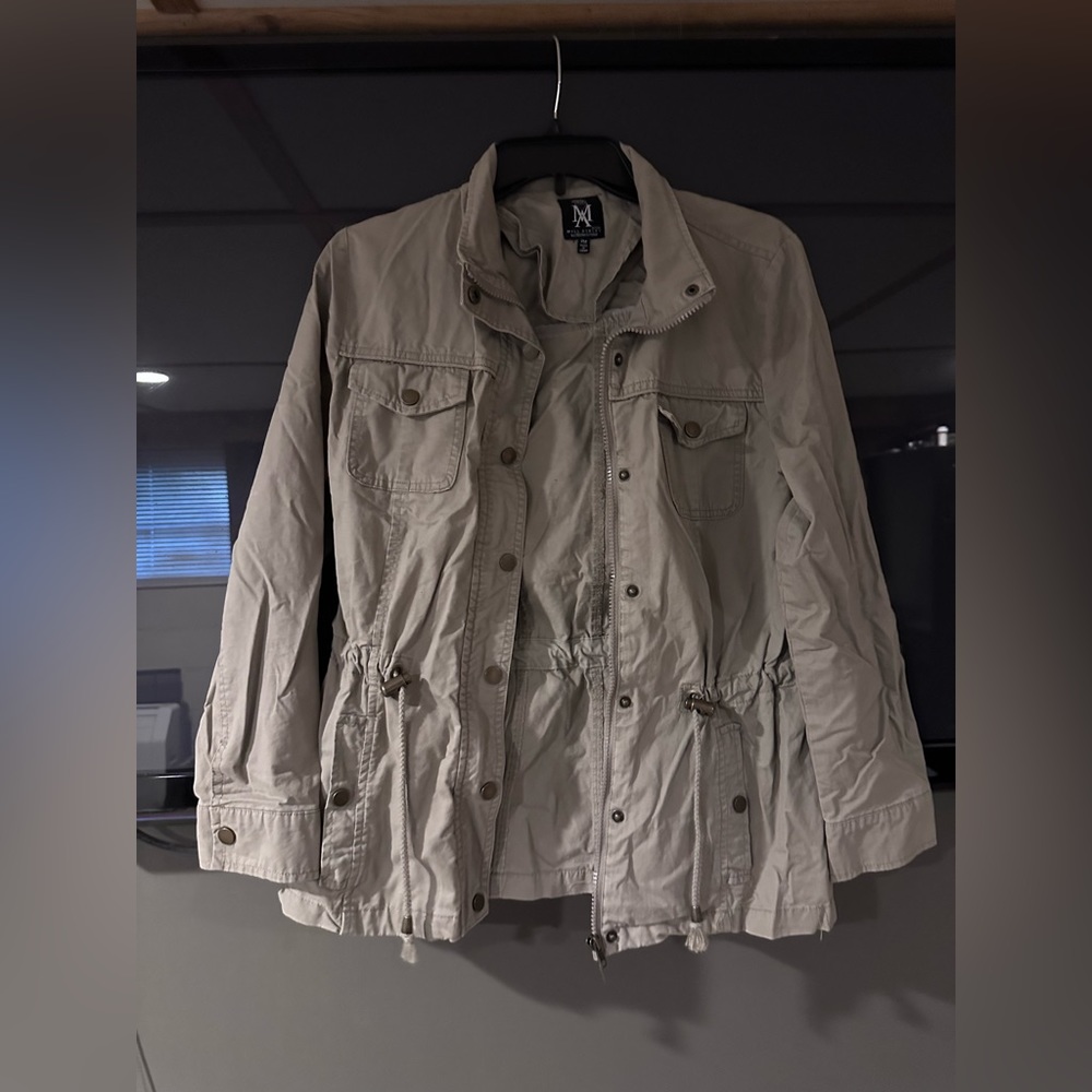 Dark beige like new condition jacket brand: Miss Ashley